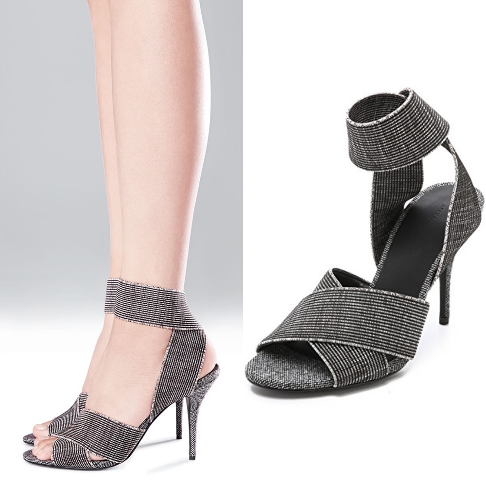 Alexander Wang Dana Cross Ankle Strap Sandals - Picture 3 of 8